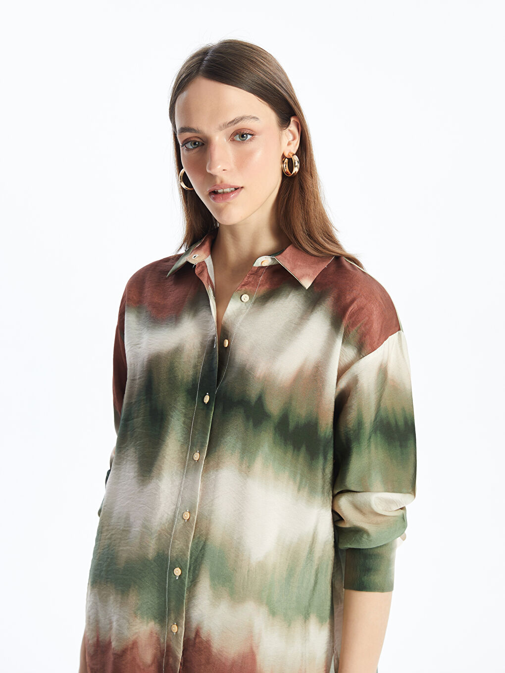 Batik Oversize Women's Shirt Tunic -S4HL22Z8-LRR