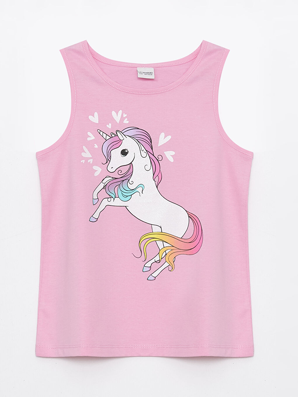 Crew Neck Printed Girls' Tank Top