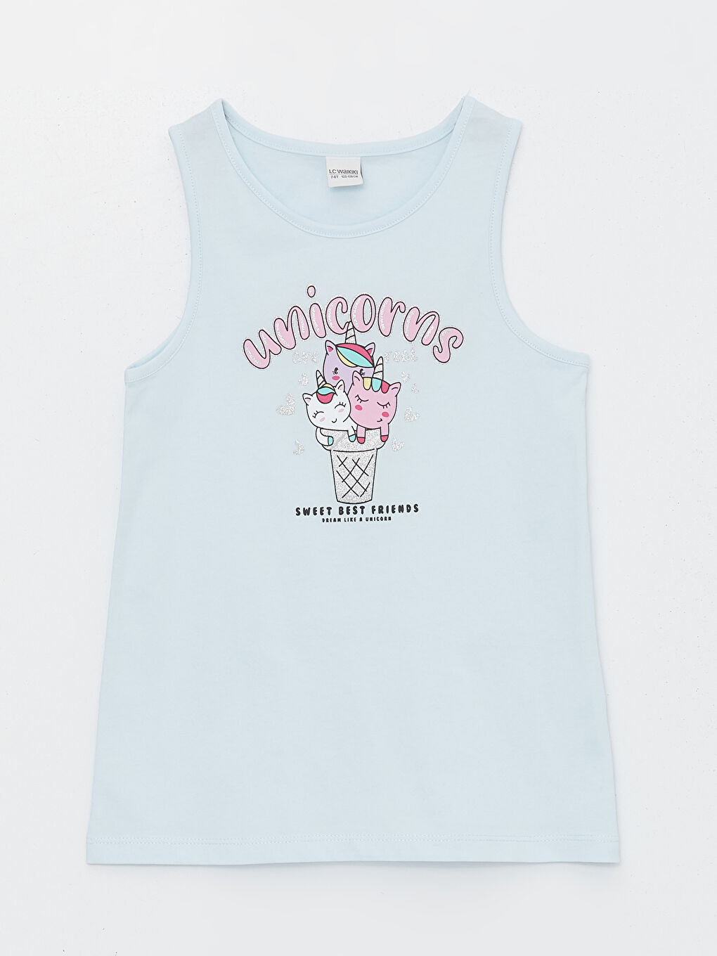 LCW Kids Crew Neck Printed Girls' Tank Top -S4HL25Z4-VZF