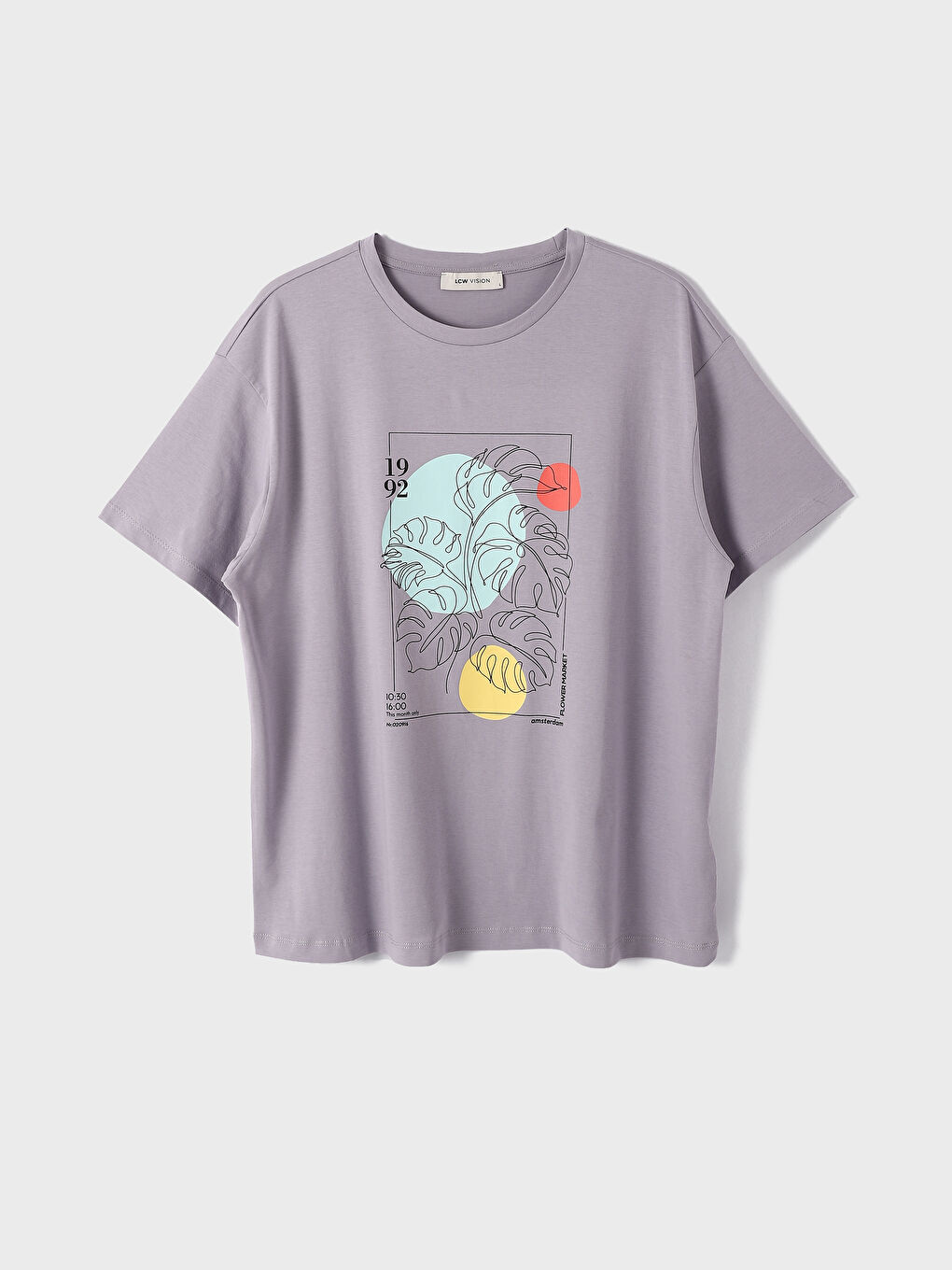 Crew Neck Short Sleeve Printed Women's T-Shirt -S4HL38Z8-GEC