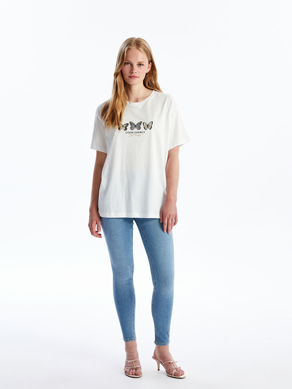 Crew Neck Printed Short Sleeve Women's T-Shirt-1