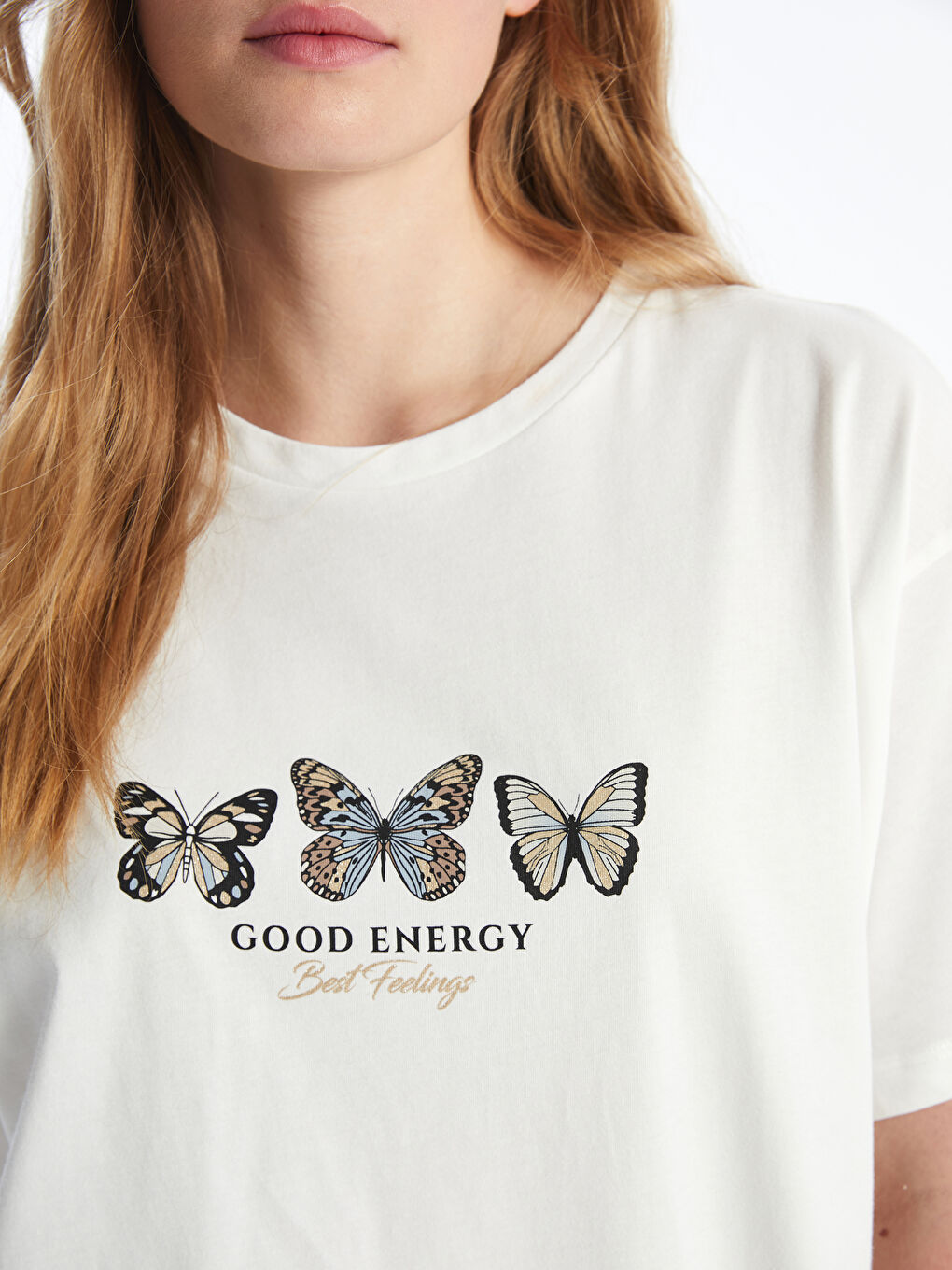 Crew Neck Printed Short Sleeve Women's T-Shirt-2