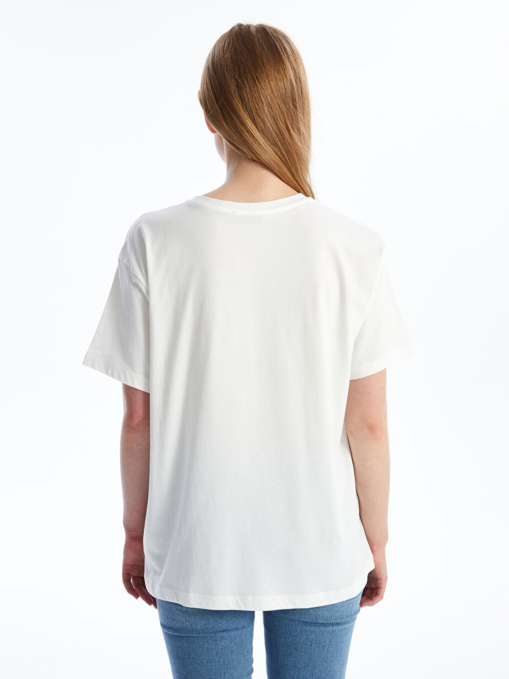 Crew Neck Printed Short Sleeve Women's T-Shirt-3