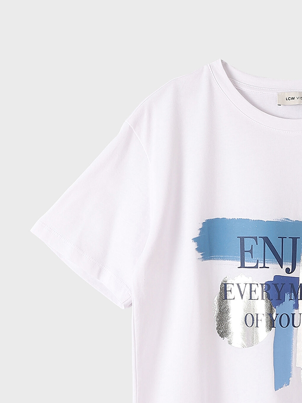 Crew Neck Printed Short Sleeve Women's T-Shirt-1