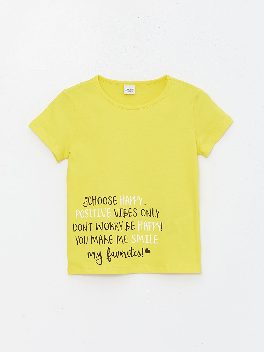 تي شورت بنات بكول مدور و كم قصير مطبوع