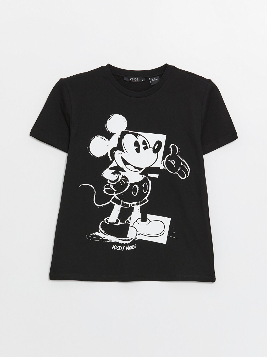 Crew Neck Mickey Mouse Printed Short Sleeve Women's T-shirt -S4HL86Z8-CVL