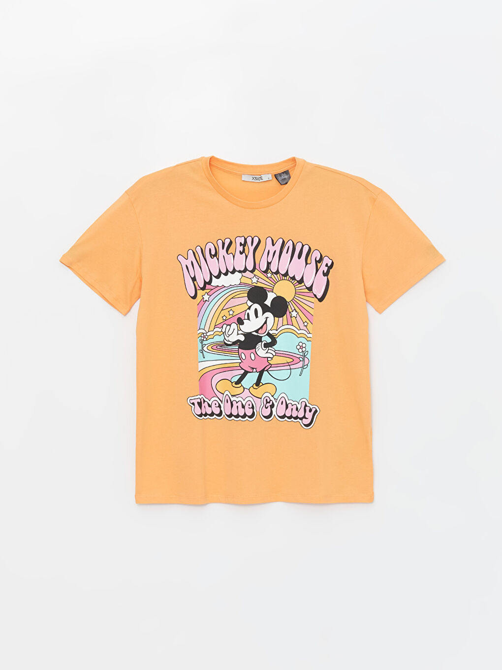 Crew Neck Mickey Mouse Printed Short Sleeve Women's T-Shirt-5