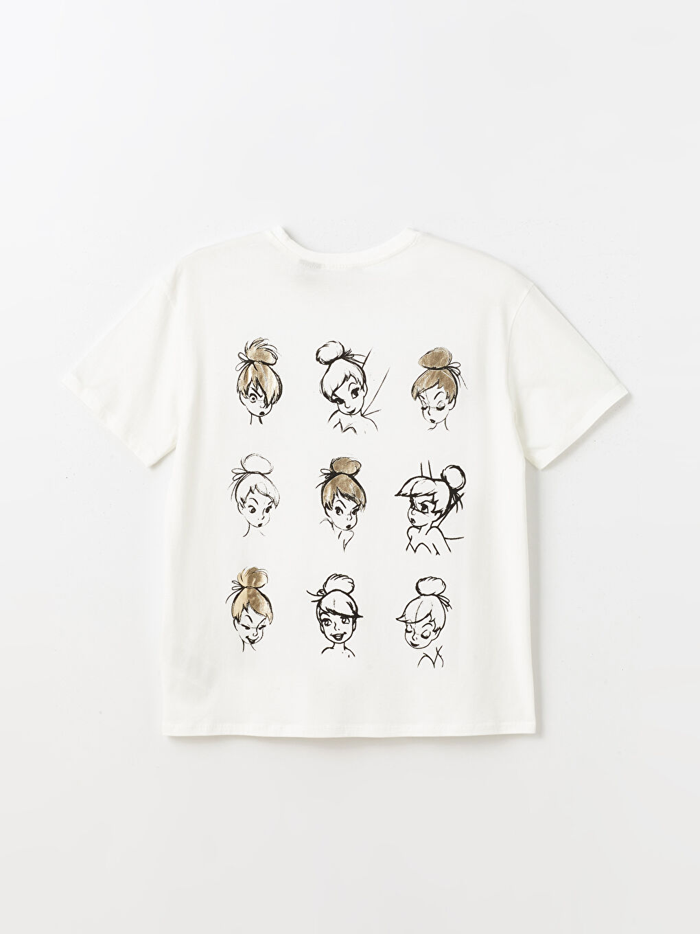 Crew Neck Tinker Bell Printed Short Sleeve Women's T-Shirt -S4HL93Z8-R9J