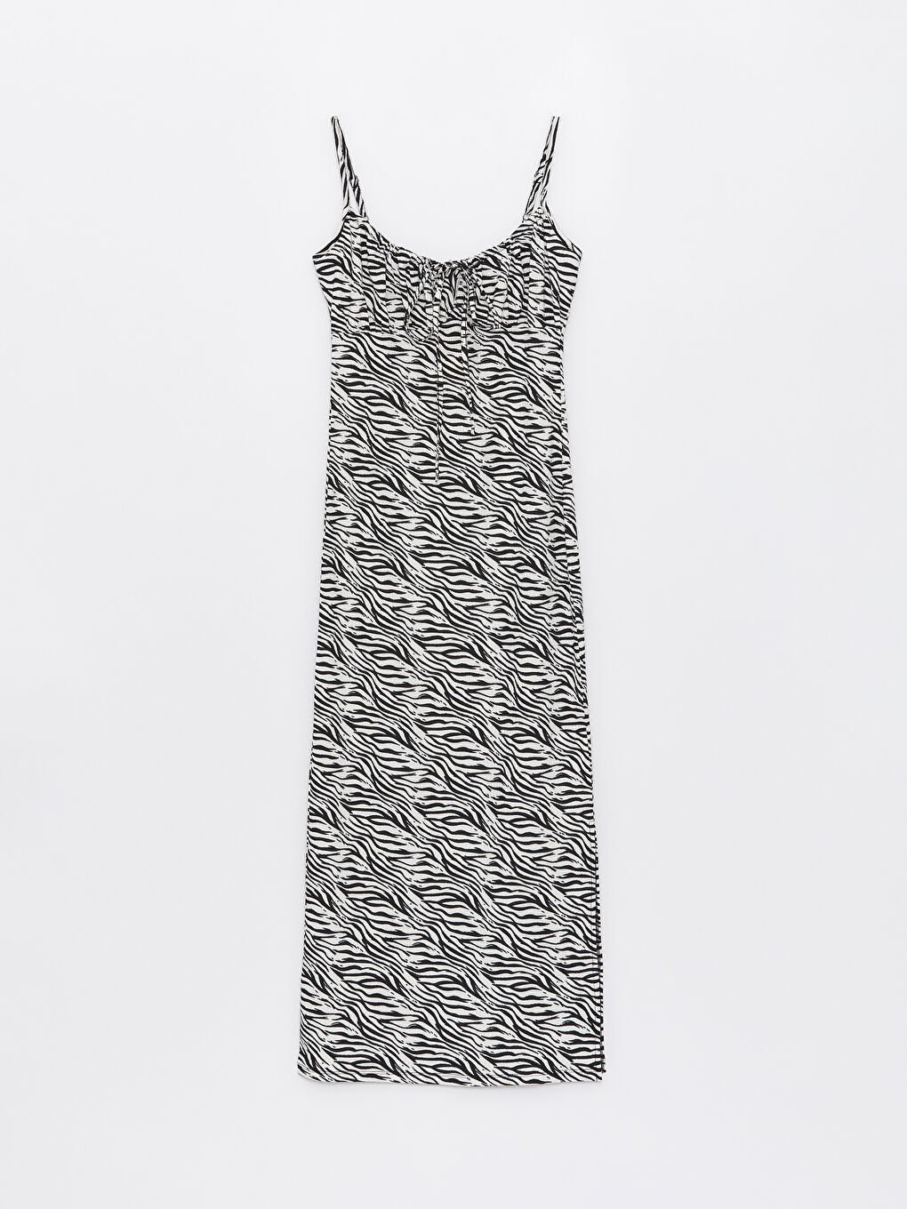LCW Vision U Neck Patterned Strappy Women's Dress -S4HM00Z8-LQJ