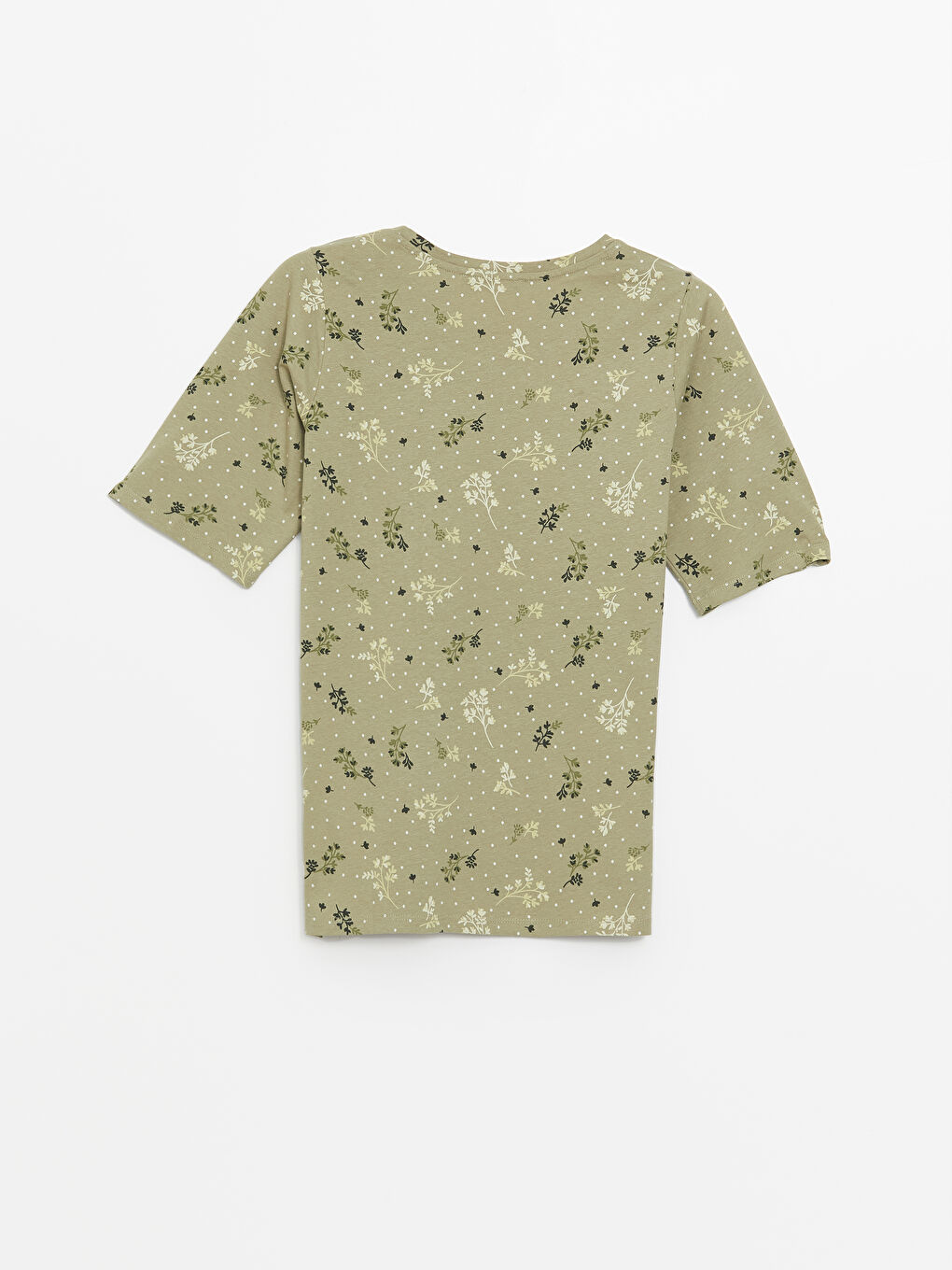 Crew Neck Patterned Short Sleeve Women's T-Shirt -S4HN33Z8-LRK