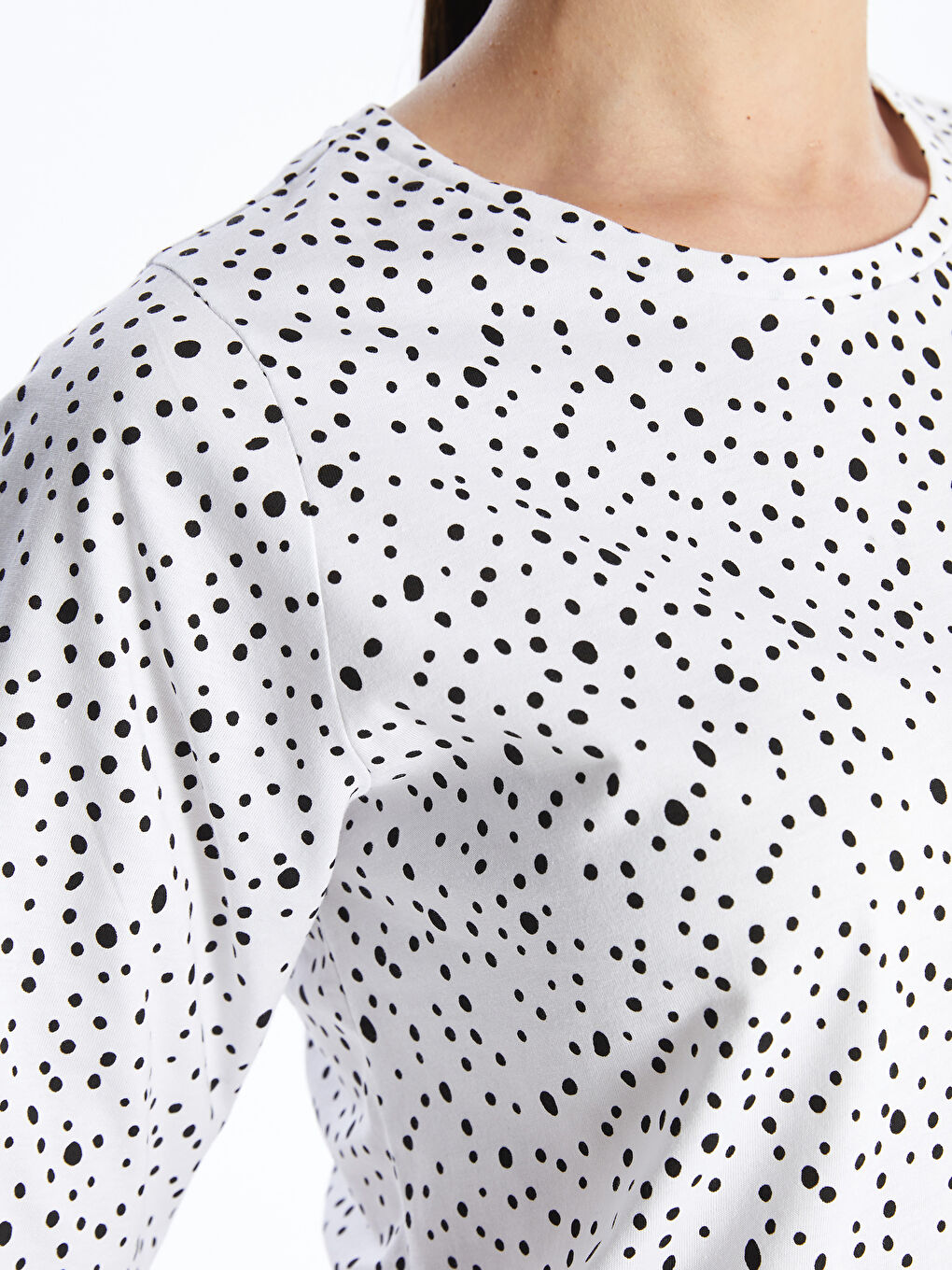 Crew Neck Patterned Short Sleeve Women's T-shirt -S4HN33Z8-VE4