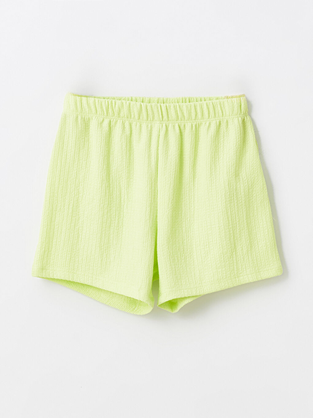 Beyaz Bisiklet Yaka Baskılı Kısa Kollu Kız Çocuk Tişört ve Şort-5