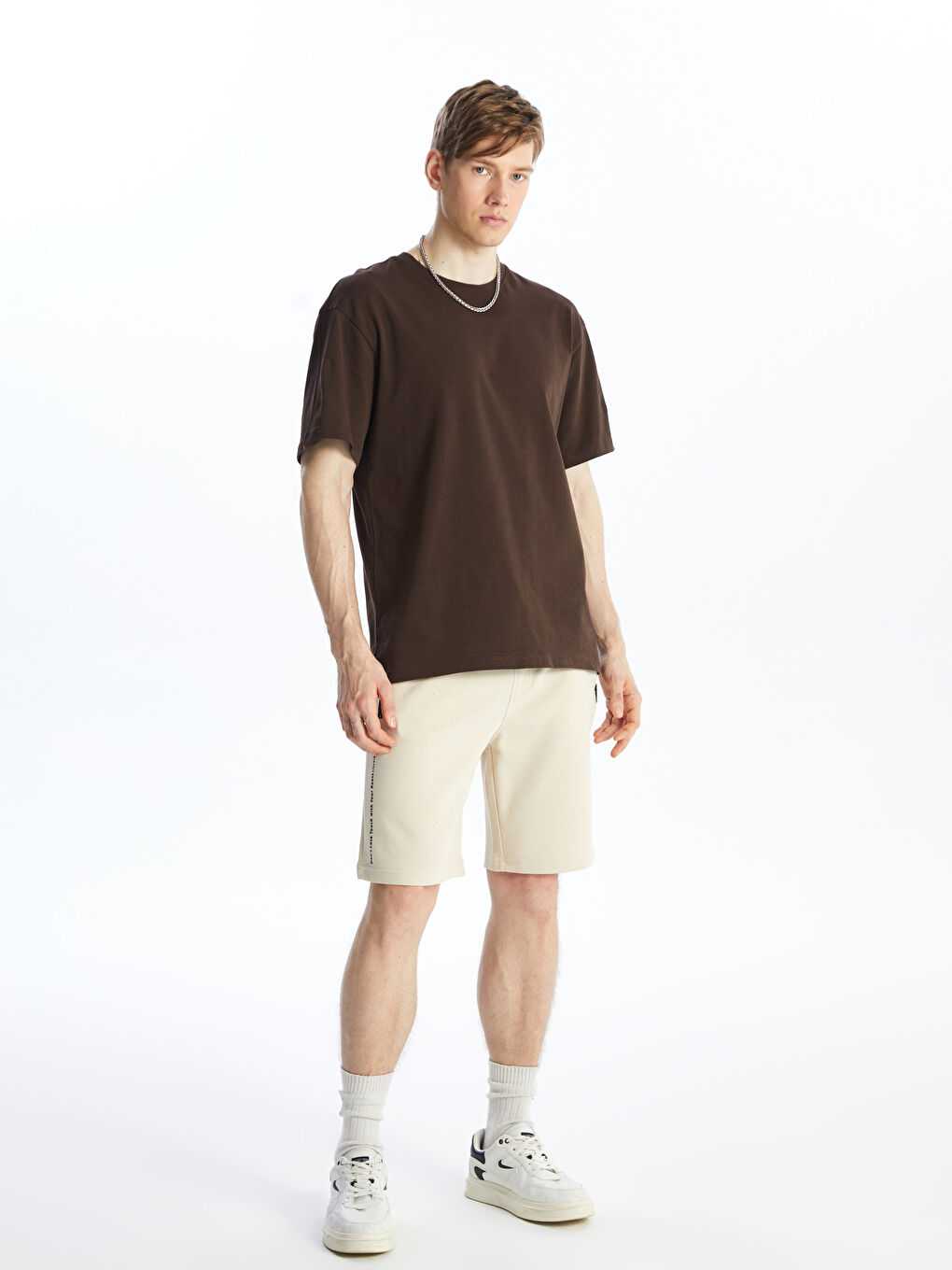XSIDE Bej Slim Fit Erkek Şort
