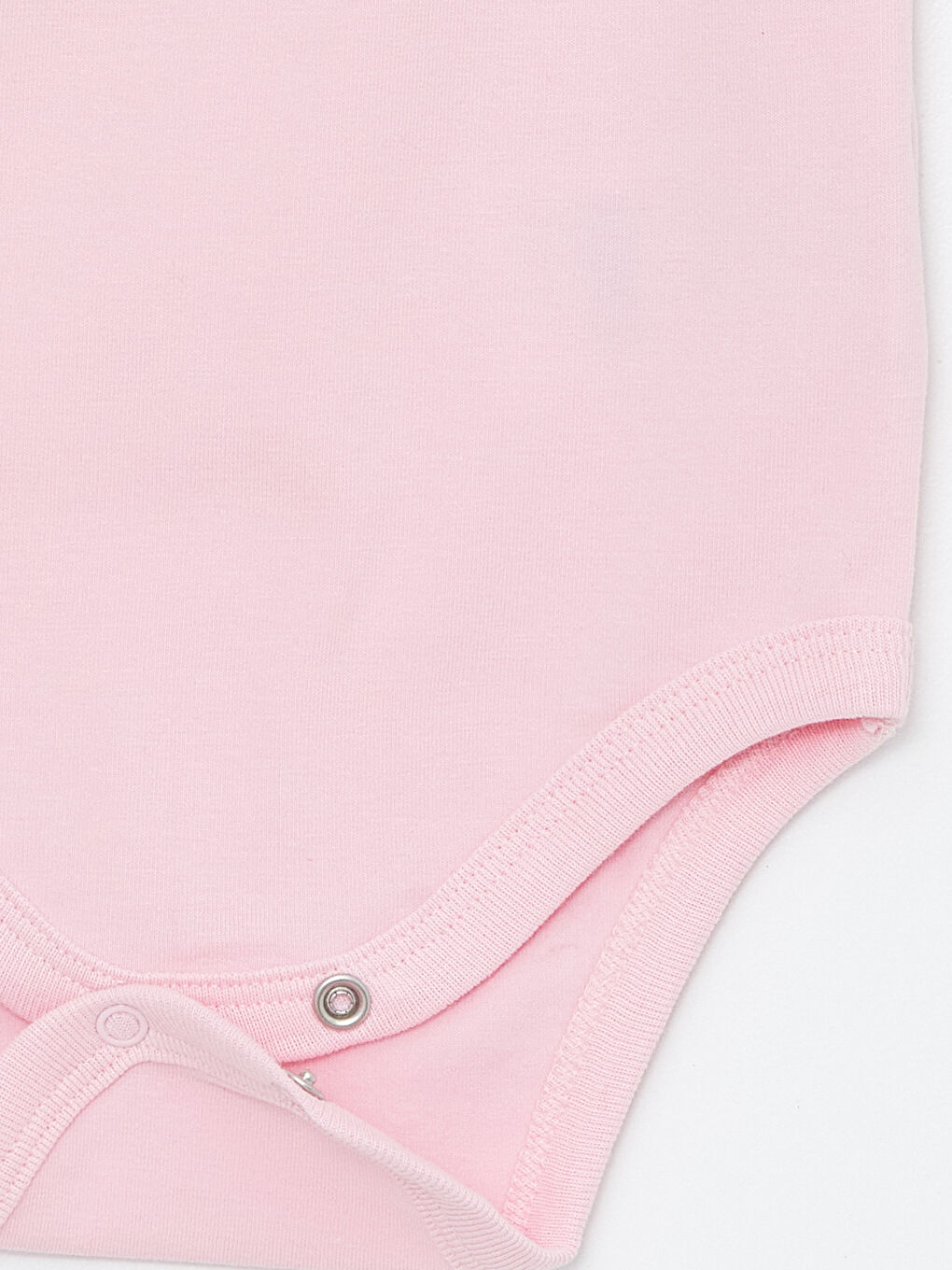 Pembe Kare Yaka Askılı Baskılı Kız Bebek Çıtçıtlı Bodysuit-2
