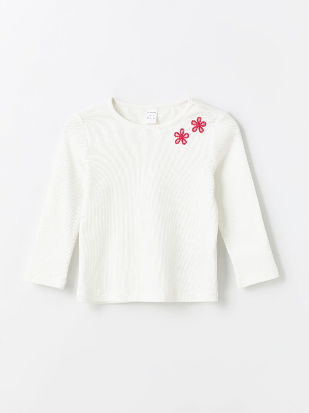 Crew Neck Long Sleeve Embroidered Baby Girl T-Shirt -S4HN99Z1-R9J