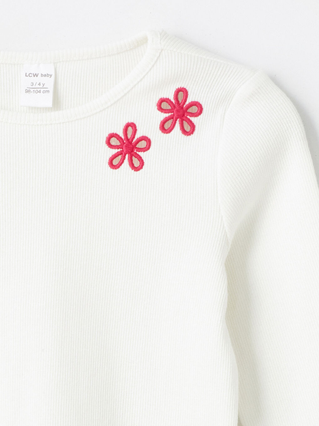 Crew Neck Long Sleeve Embroidered Baby Girl T-Shirt -S4HN99Z1-R9J