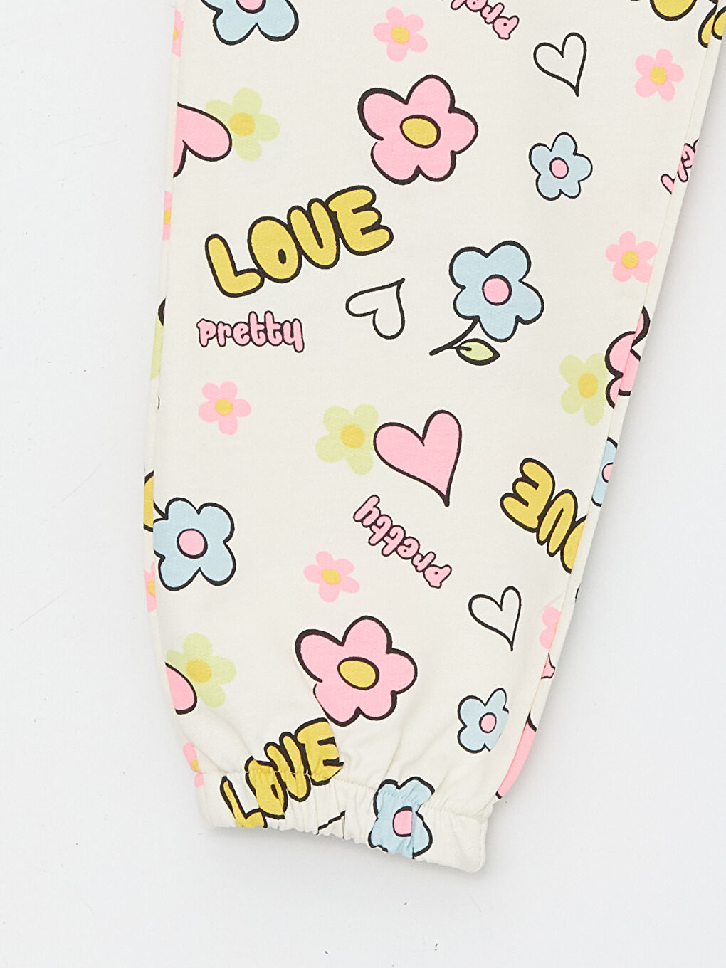 Elastic Waist Printed Baby Girl Sweatpants -S4HO05Z1-LRA