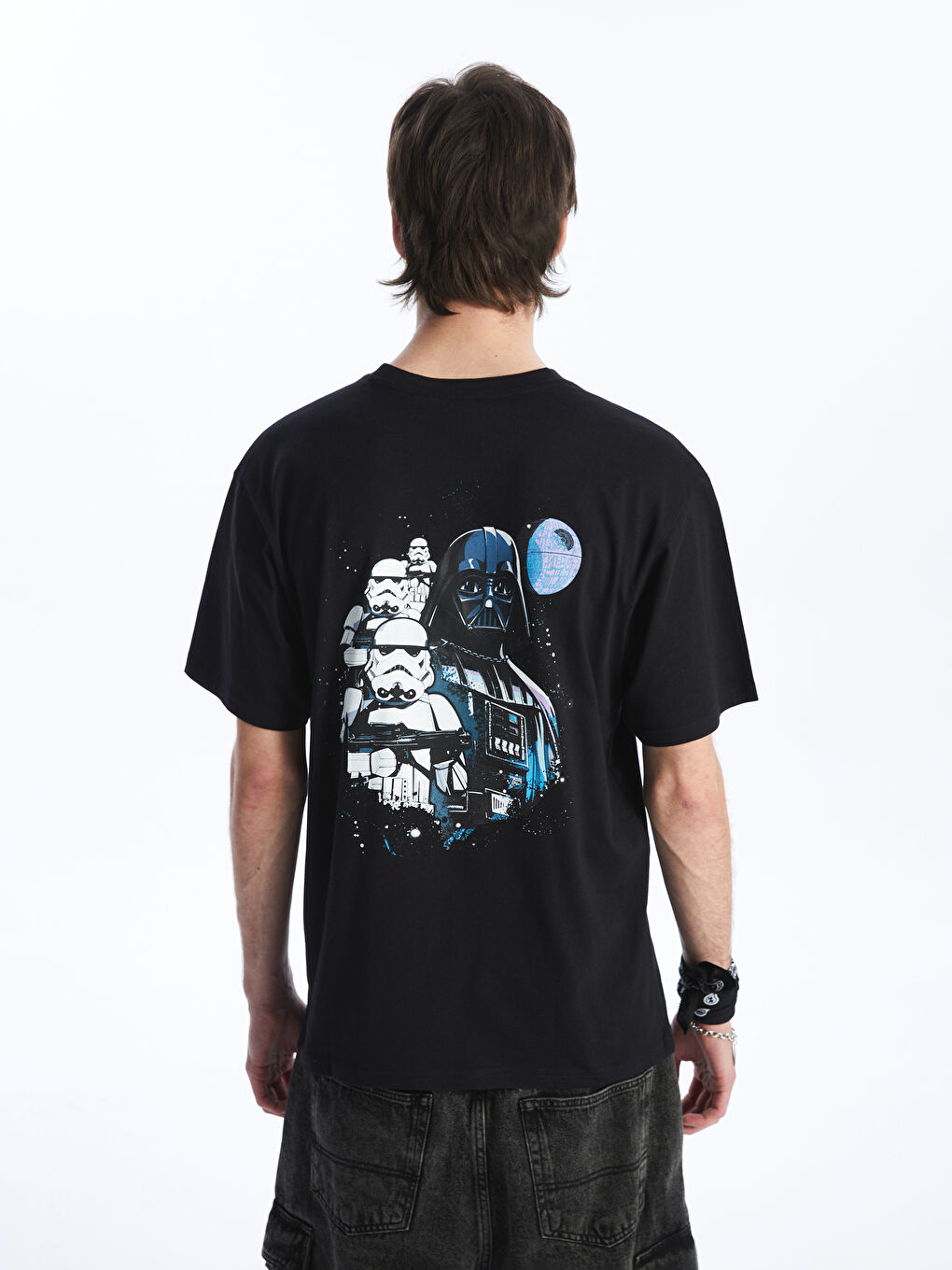 XSIDE Bisiklet Yaka Kısa Kollu Star Wars Baskılı Penye Erkek Tişört -S4HO06Z8-CVL