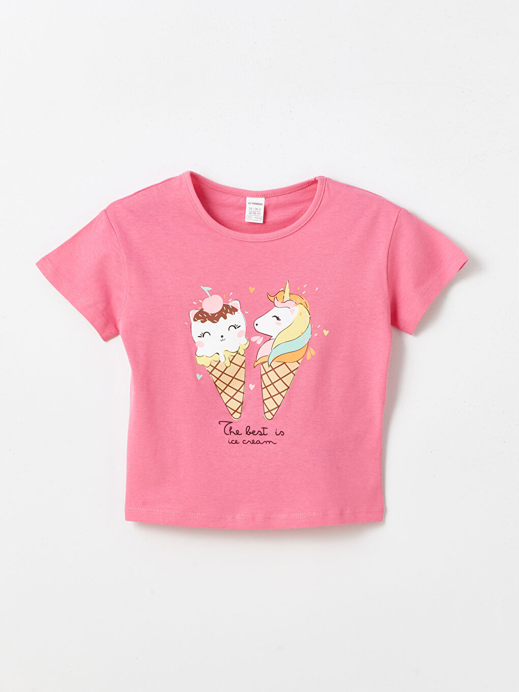 Crew Neck Short Sleeve Printed Baby Girl T-Shirt 2-Pack -S4HO22Z1-GEV