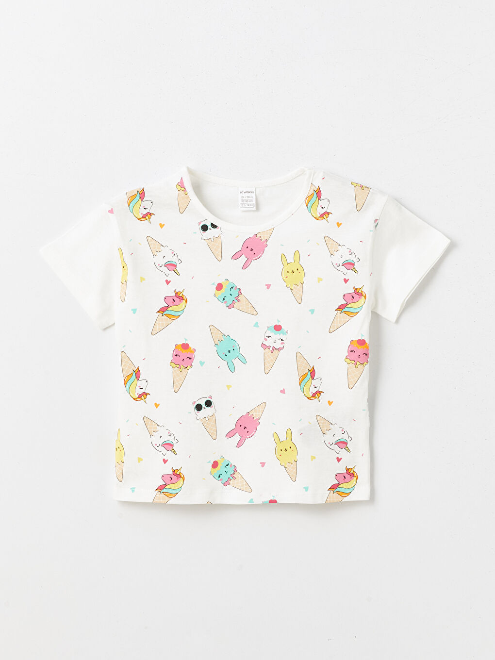 Crew Neck Short Sleeve Printed Baby Girl T-Shirt 2-Pack -S4HO22Z1-GEV
