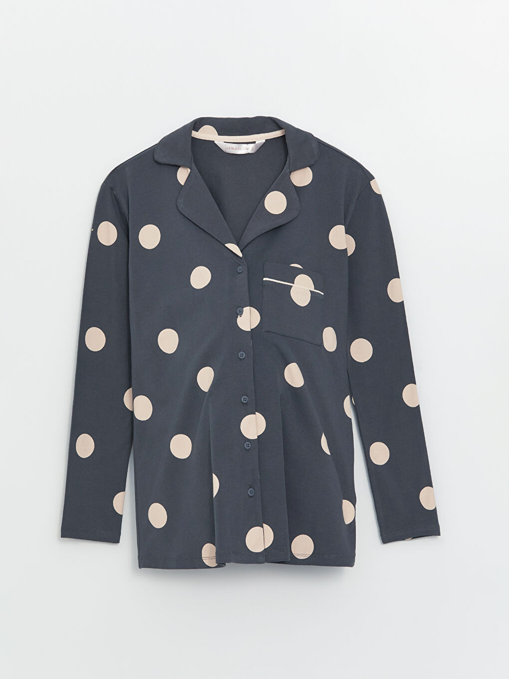 Shirt Collar Polka Dot Long Sleeve Maternity Pajamas Set -S4HO25Z8-LRX