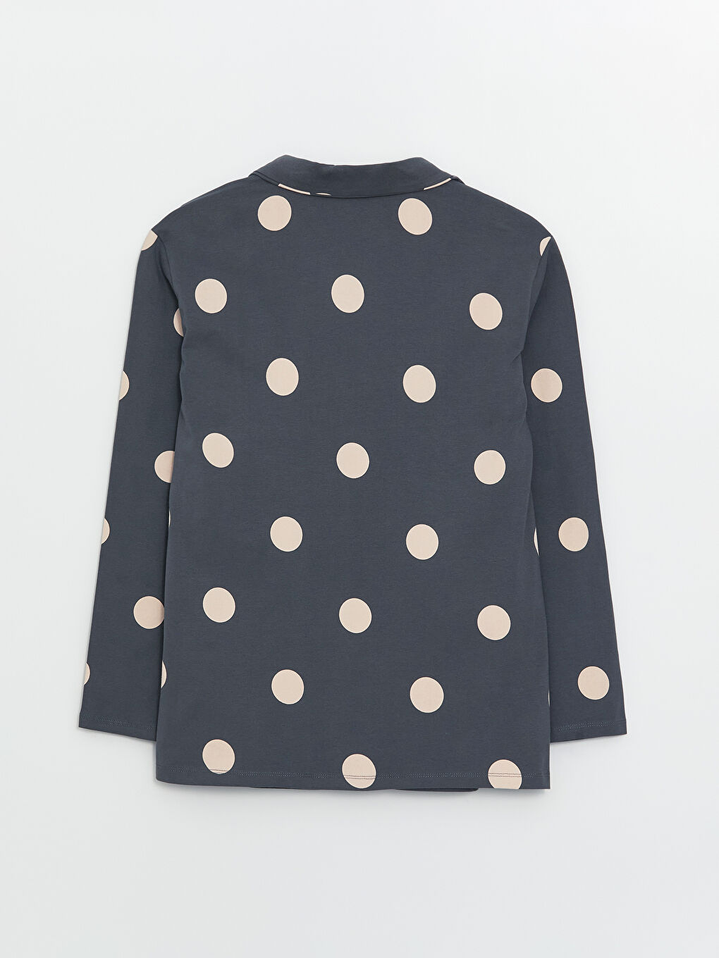 Shirt Collar Polka Dot Long Sleeve Maternity Pajamas Set -S4HO25Z8-LRX