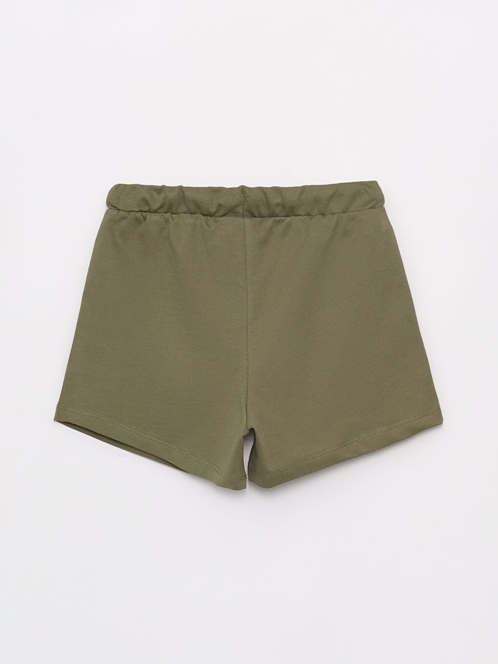 Haki Beli Lastikli Basic Kız Çocuk Şort-1