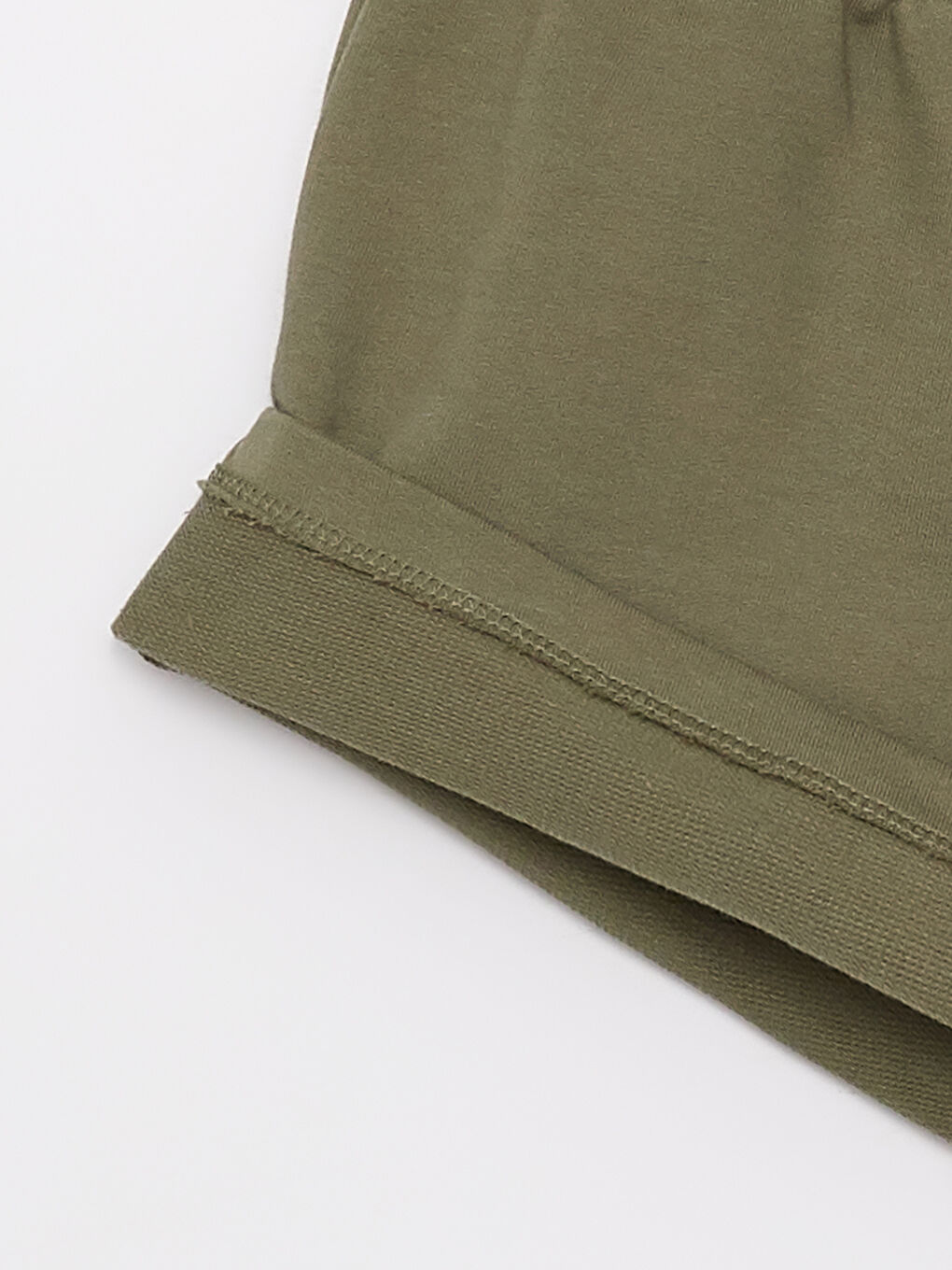 Haki Beli Lastikli Basic Kız Çocuk Şort-2