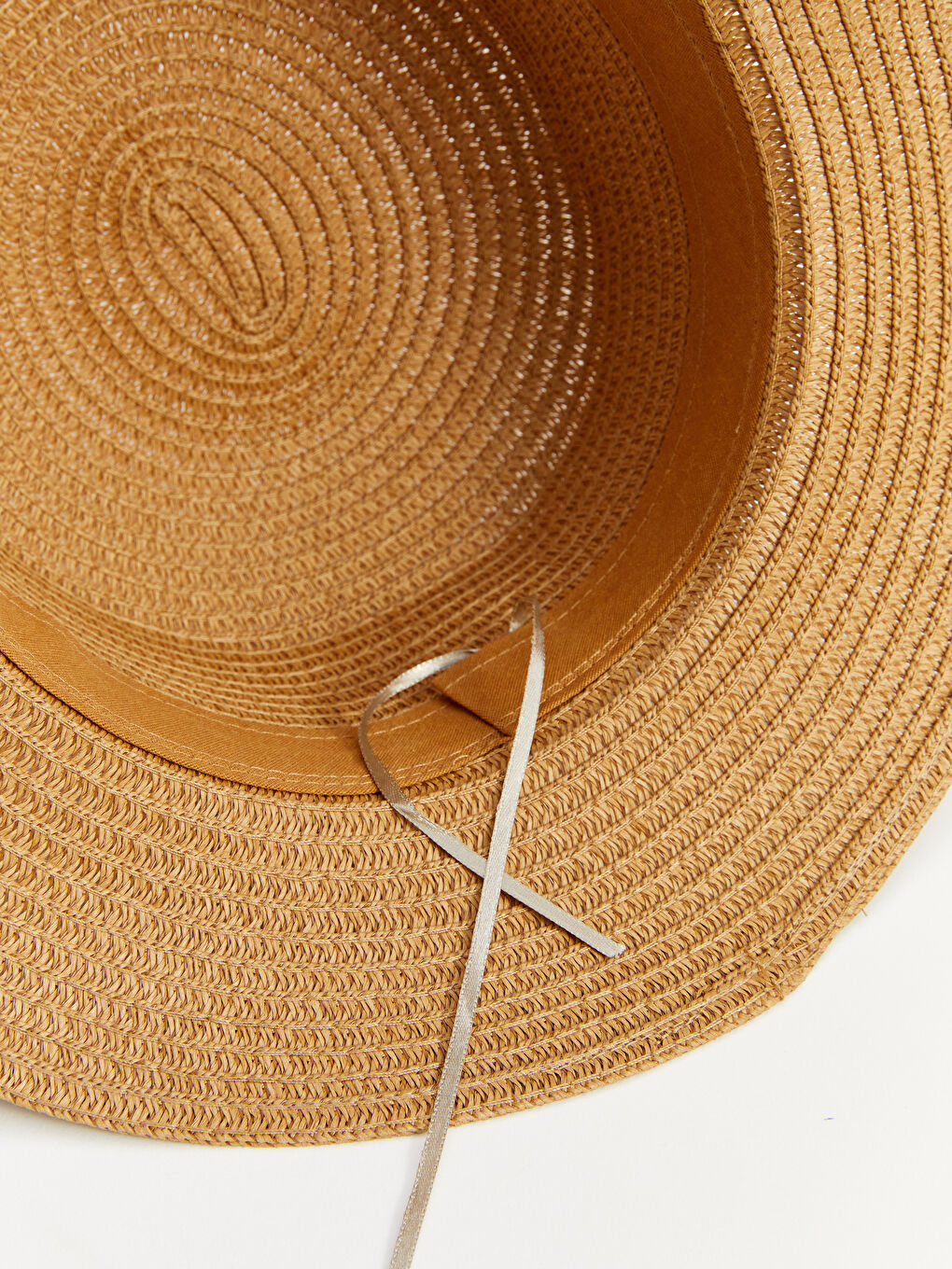 Kahverengi Bant Detaylı Kadın Hasır Şapka-2