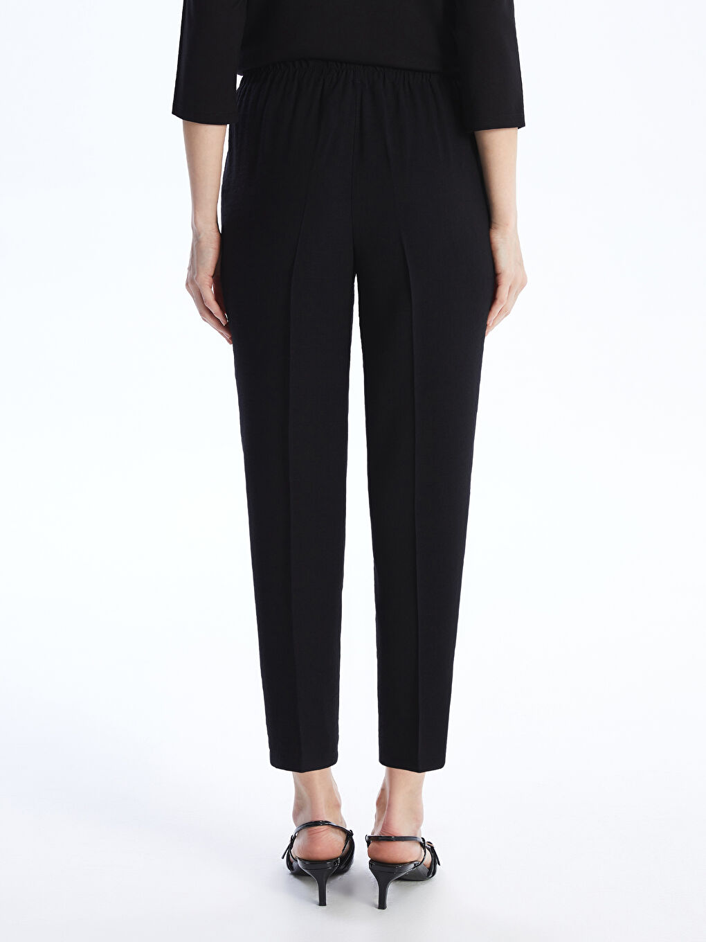 Elastic Waist Comfortable Fit Women's Trousers -S4HO73Z8-CVL