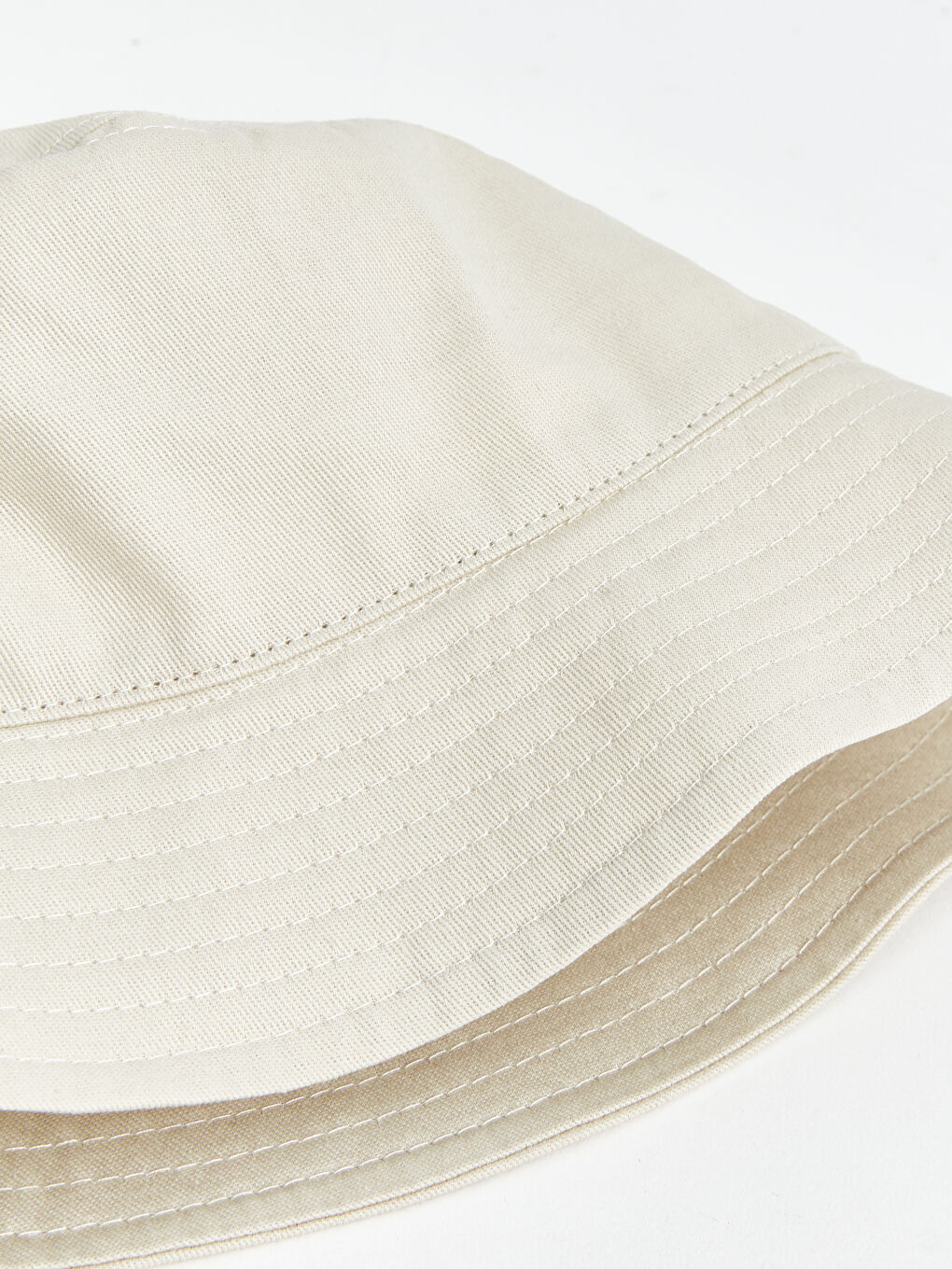 Bej Düz Erkek Bucket Şapka-2