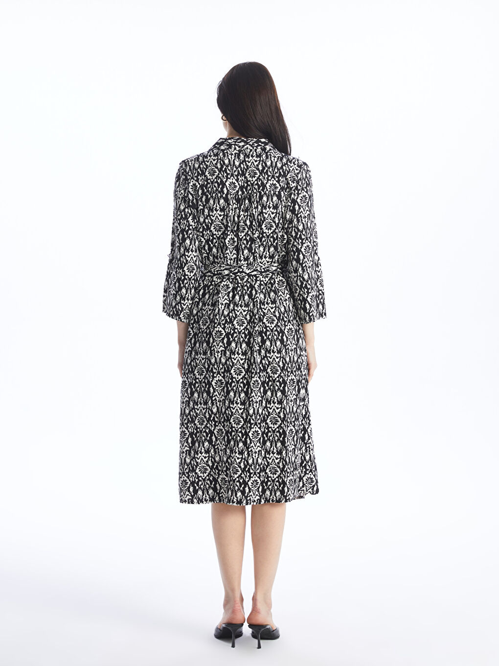 Patterned Women's Shirt Dress -S4HP53Z8-LQJ