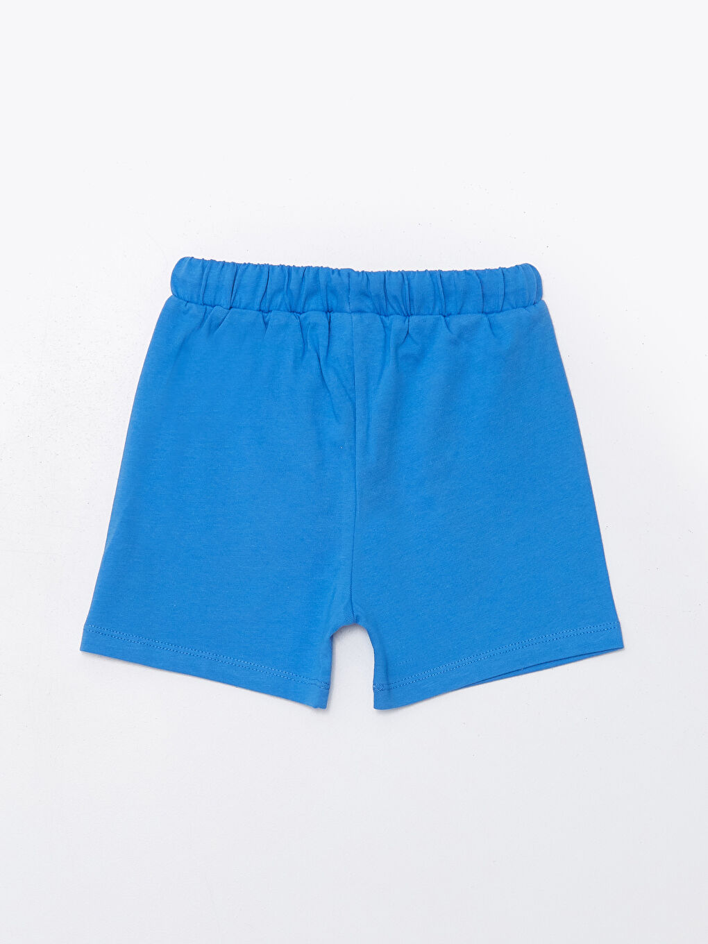Mavi Beli Lastikli Basic Erkek Bebek Şort-1