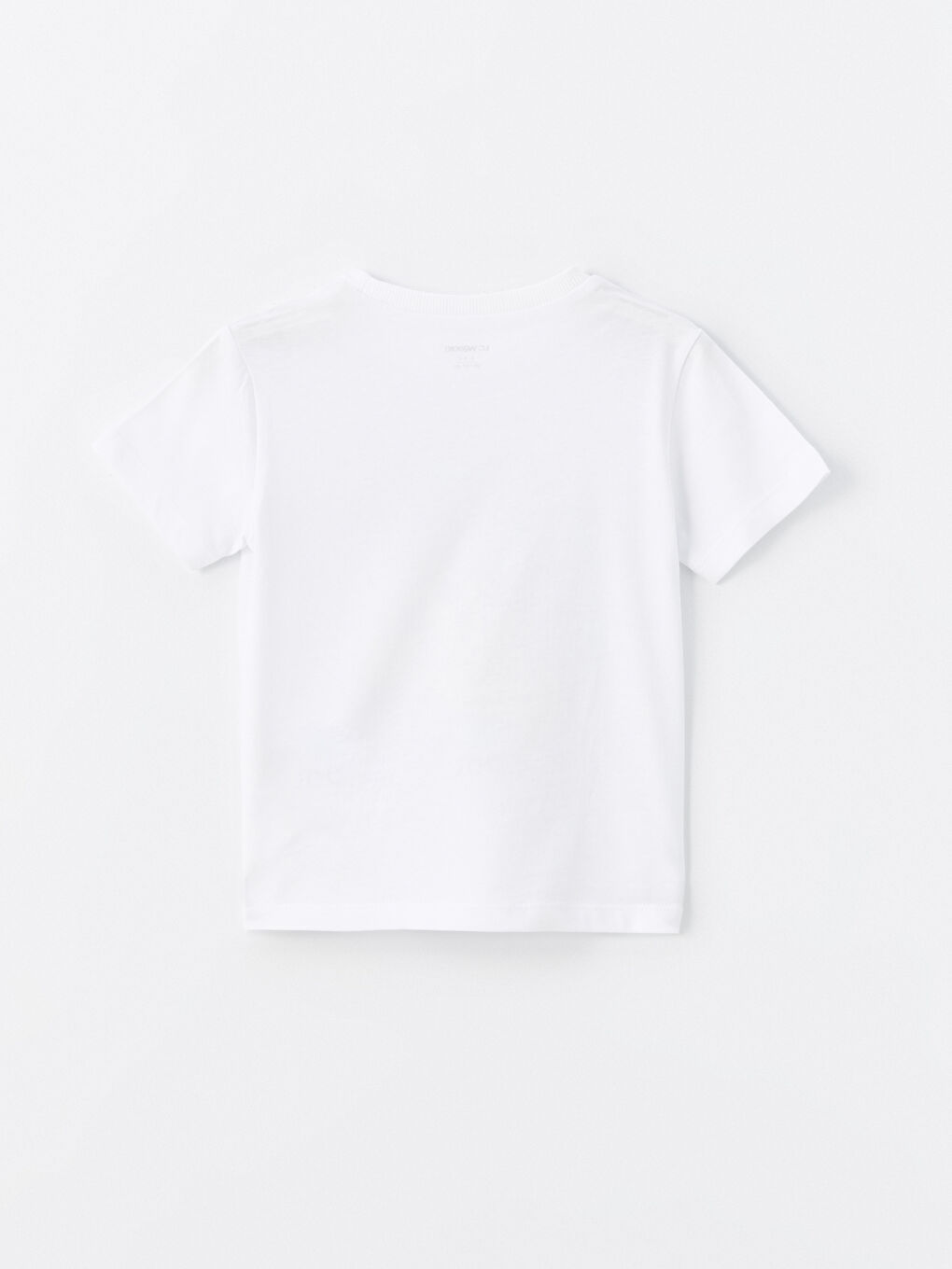 Beyaz Bisiklet Yaka Kısa Kollu Baskılı Erkek Bebek Tişört-6