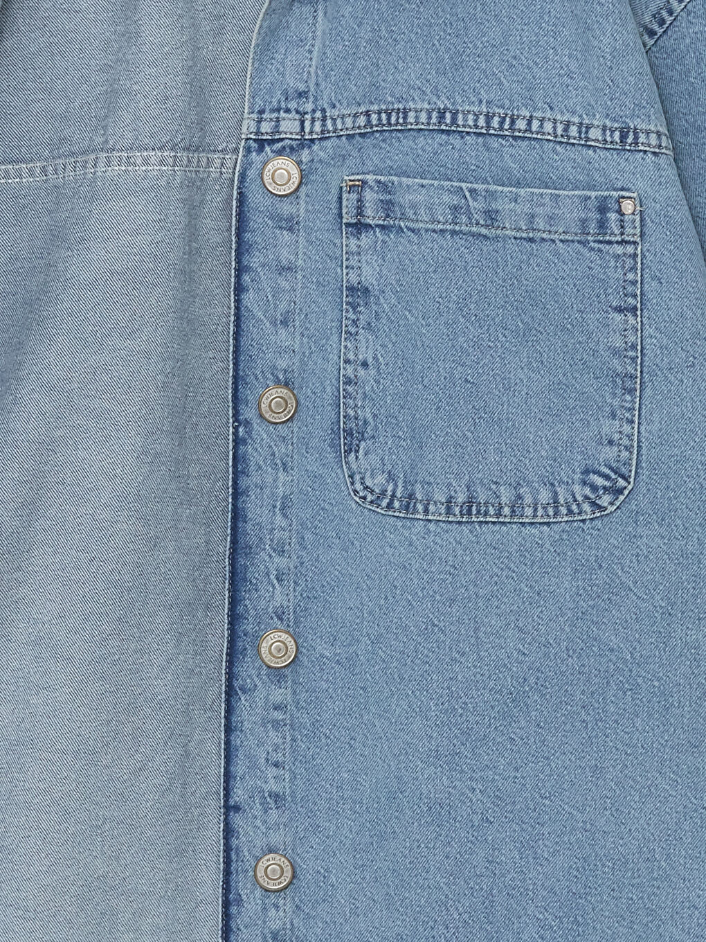 İndigo Gömlek Yaka Kadın Jean Ceket-6