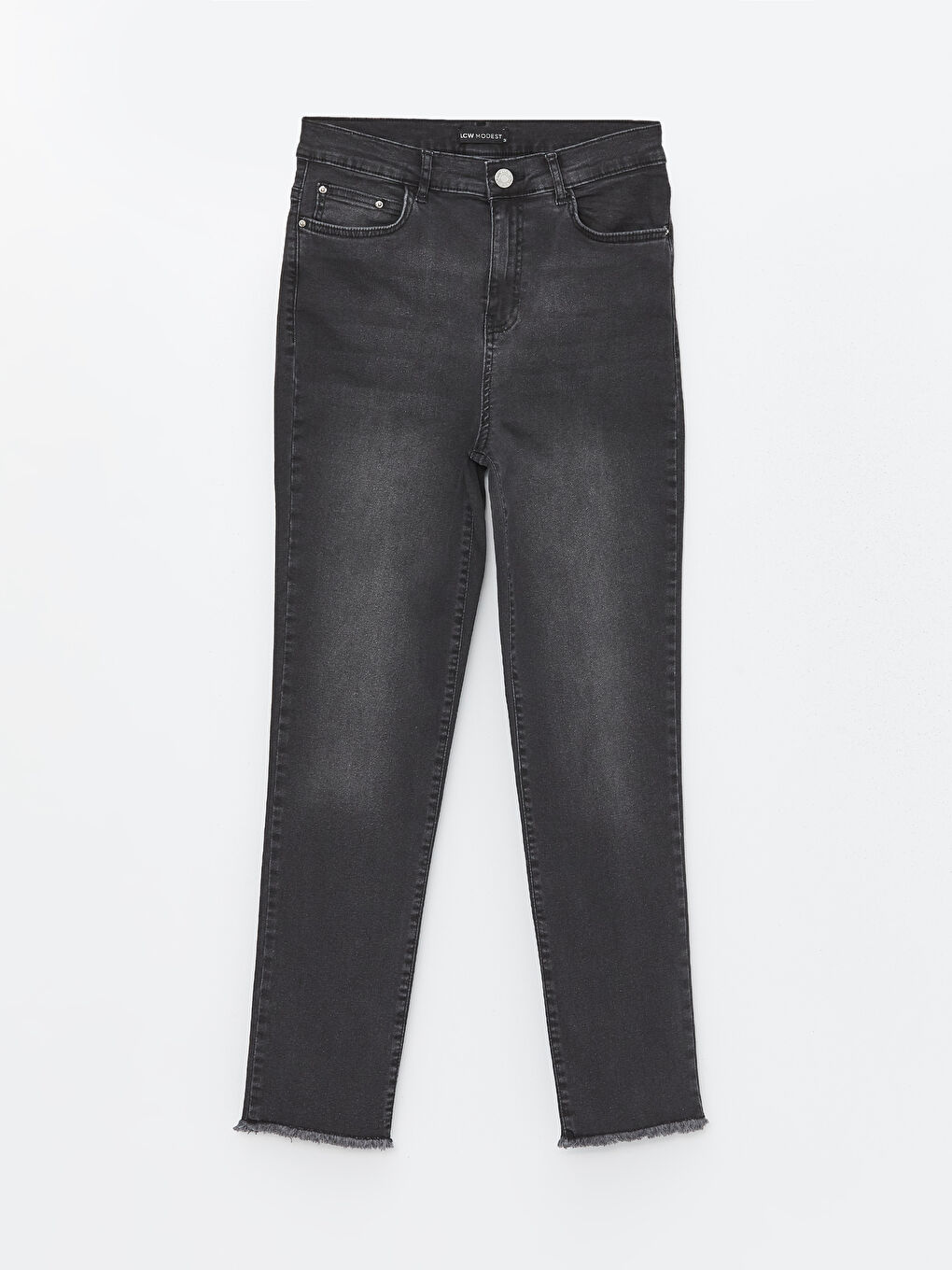 LCW Modest Siyah  Rodeo Mercury Skinny Fit Kadın Jean Pantolon - 4