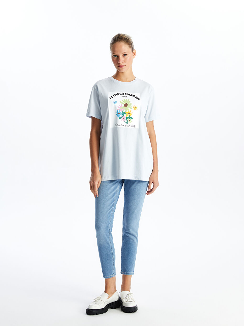 Slim Fit Women Jean Trousers With Elastic Waist -S4HQ93Z8-311
