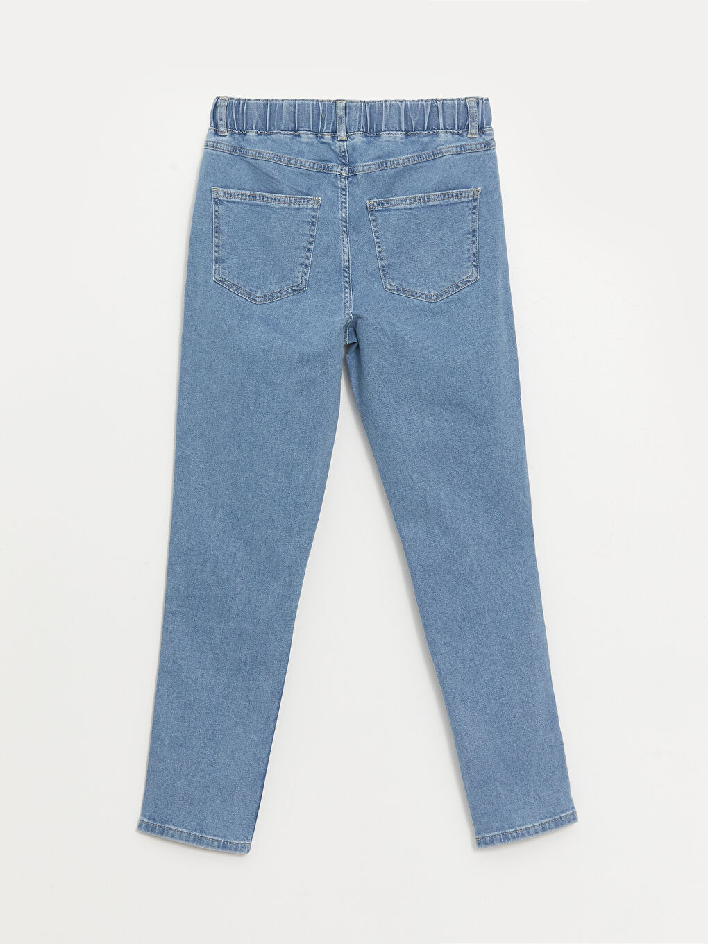 Slim Fit Women Jean Trousers With Elastic Waist -S4HQ93Z8-311
