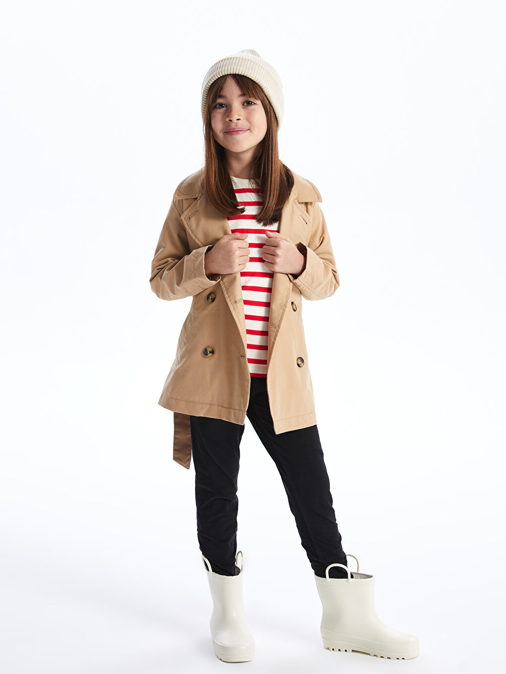 Siyah Beli Lastikli Basic Kız Çocuk Tayt