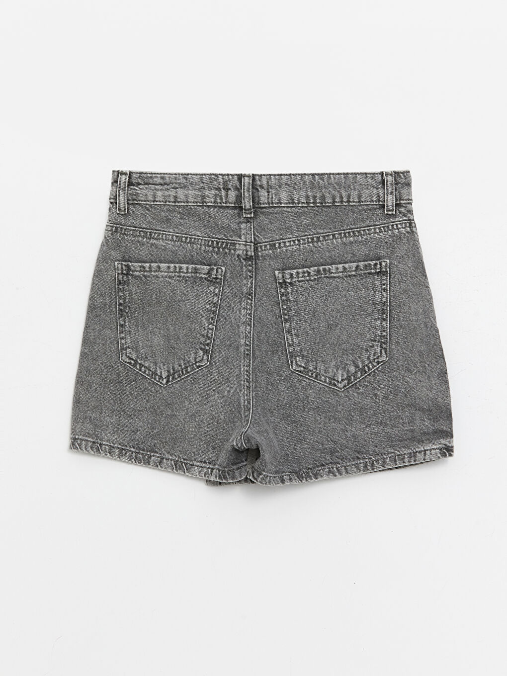 Women's Standard Fit Plain Jean Shorts Skirt -S4HS09Z8-GRD