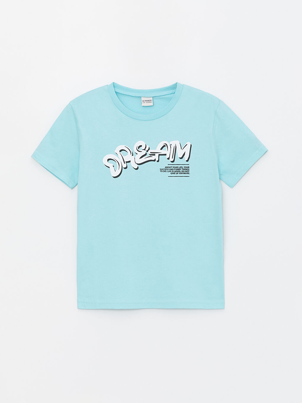 Crew Neck Printed Short Sleeve Boys' T-Shirt-2