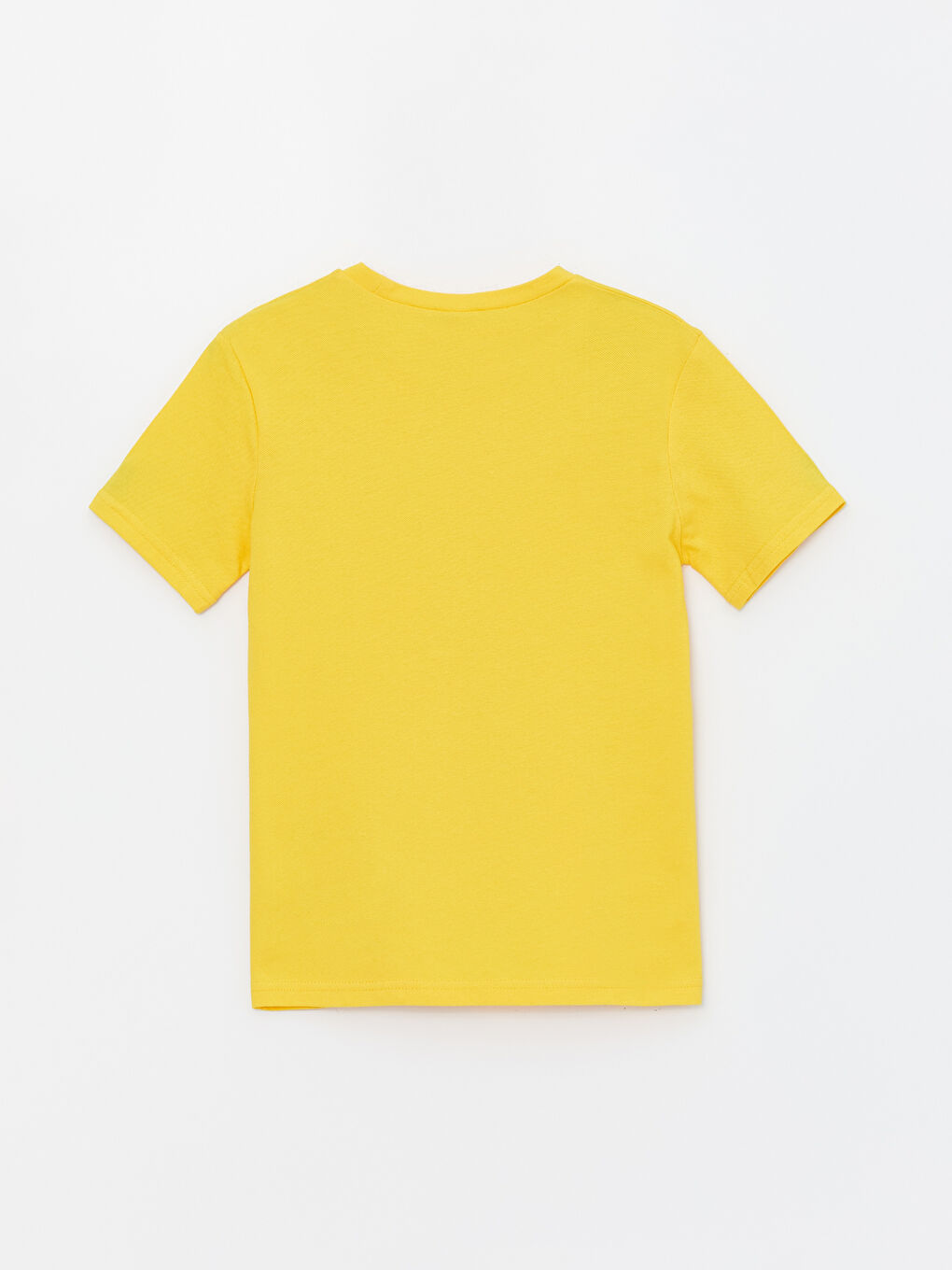 Sarı Bisiklet Yaka Baskılı Kısa Kollu Erkek Çocuk Tişört-3