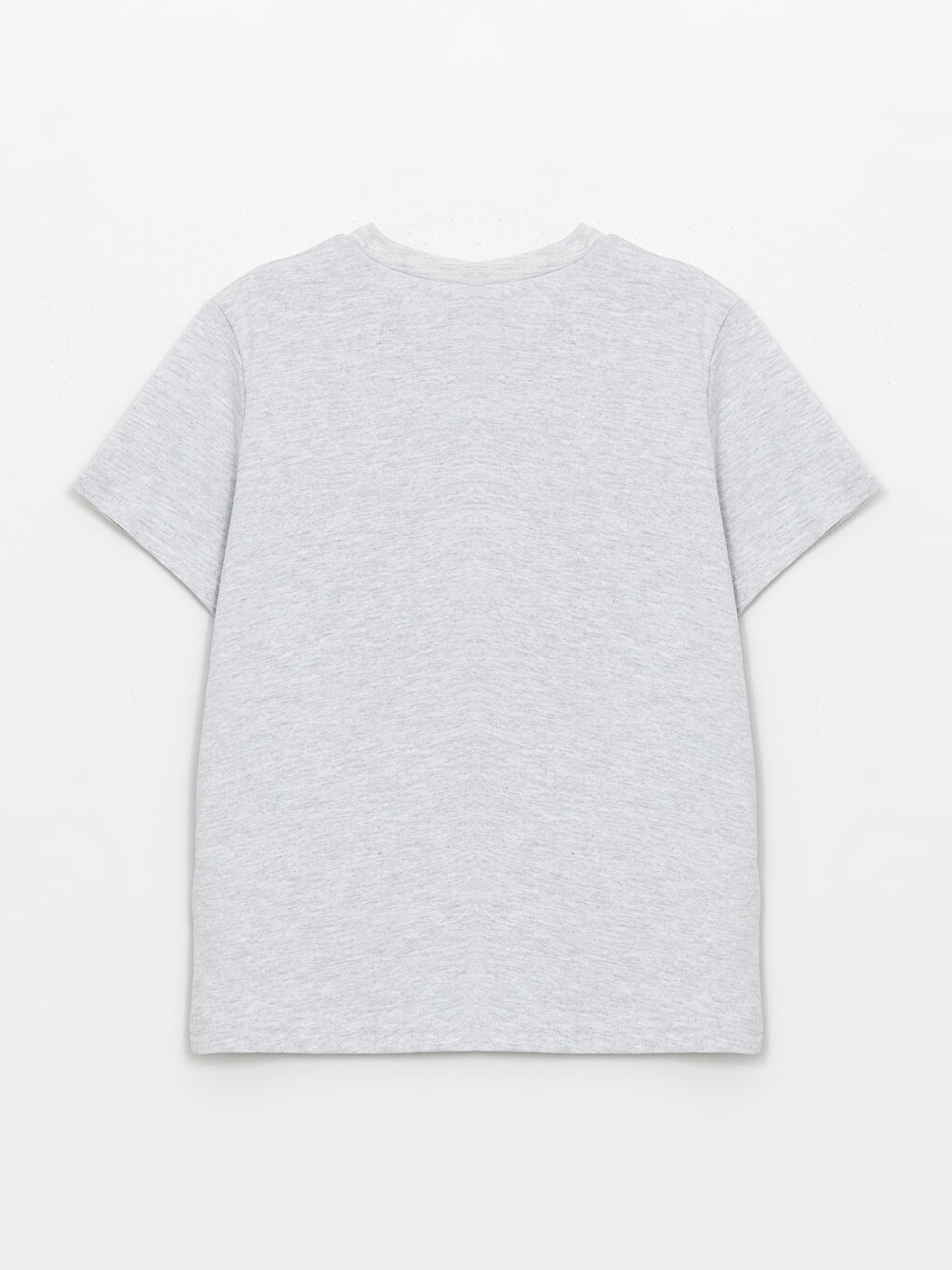 Gri Bisiklet Yaka Baskılı Kısa Kollu Erkek Çocuk Tişört-3