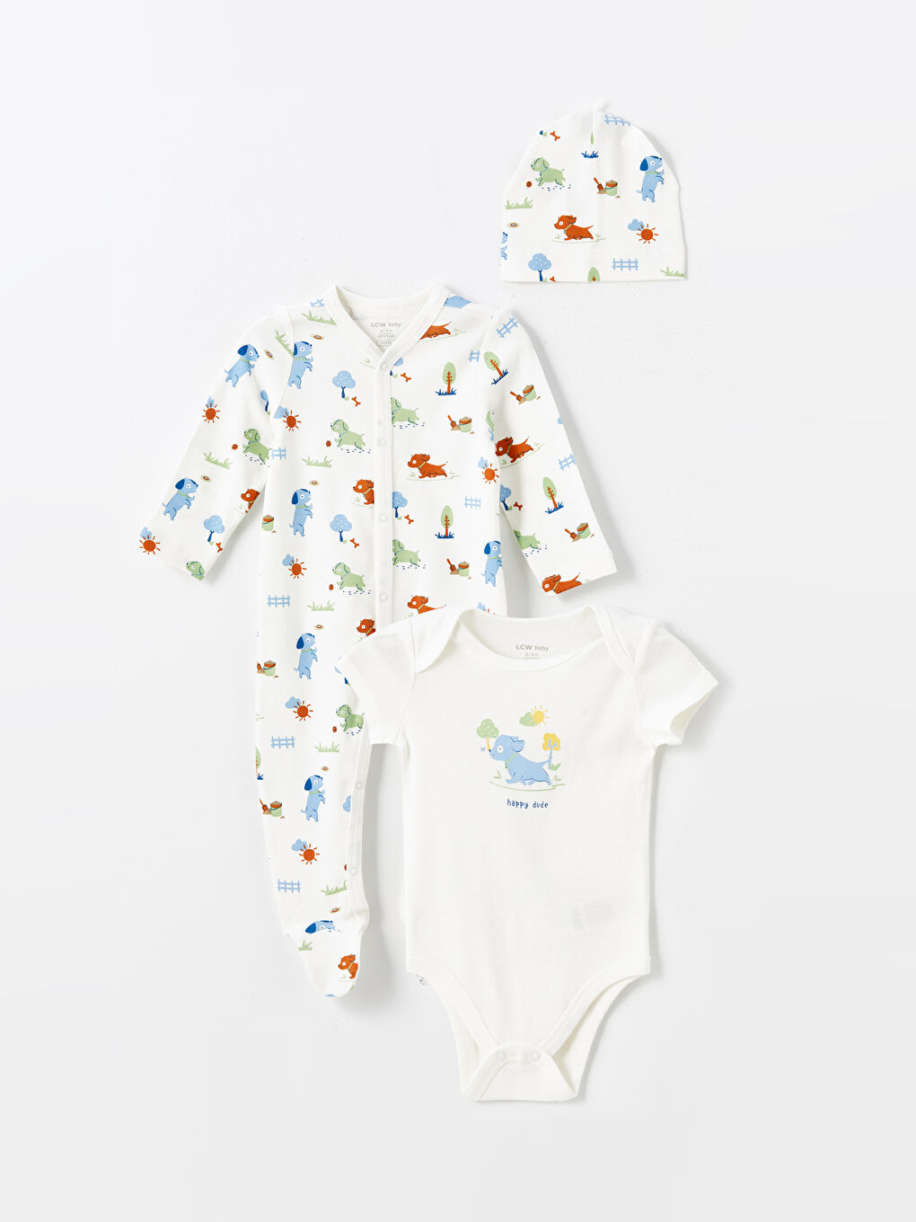 Ekru Bisiklet Yaka Erkek Bebek Hastane Çıkış Seti