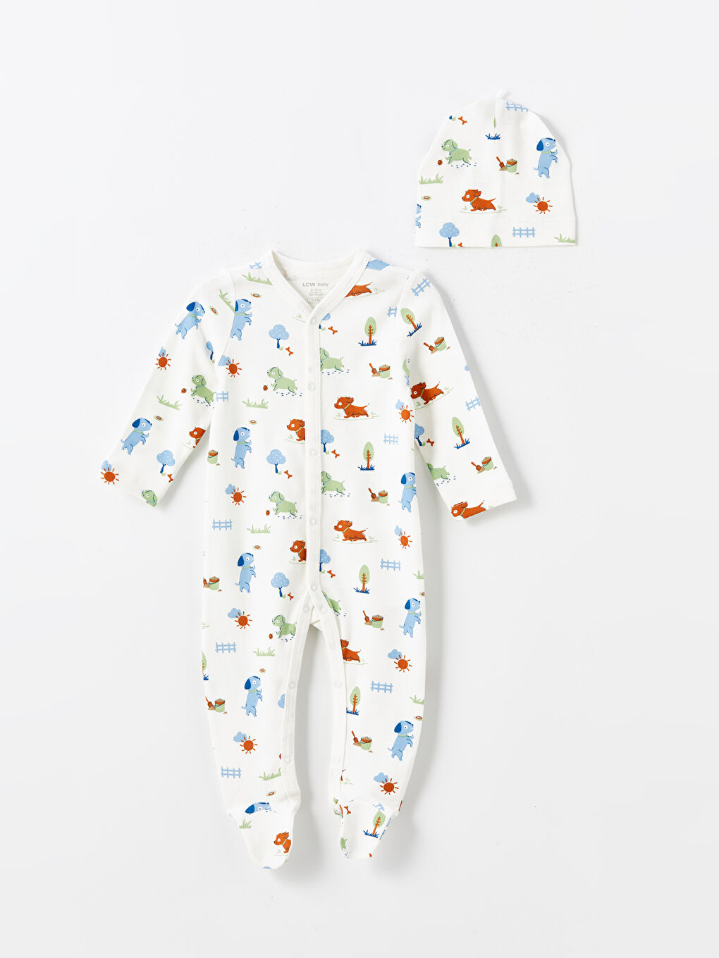 Ekru Bisiklet Yaka Erkek Bebek Hastane Çıkış Seti-1