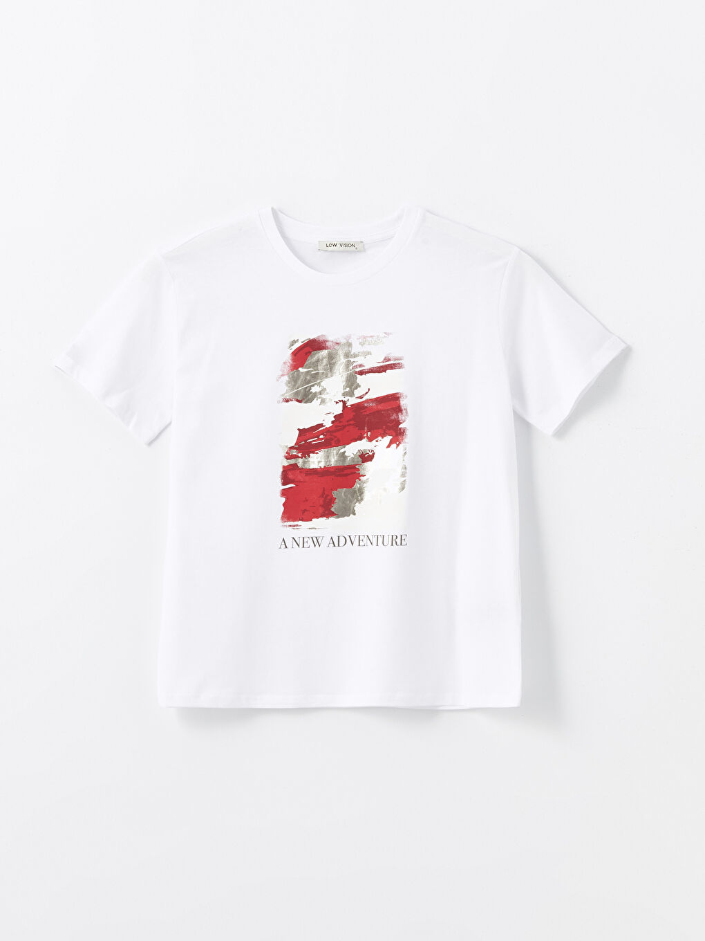 LCW Vision Crew Neck Printed Short Sleeve Women's T-Shirt -S4HS85Z8-Q6K