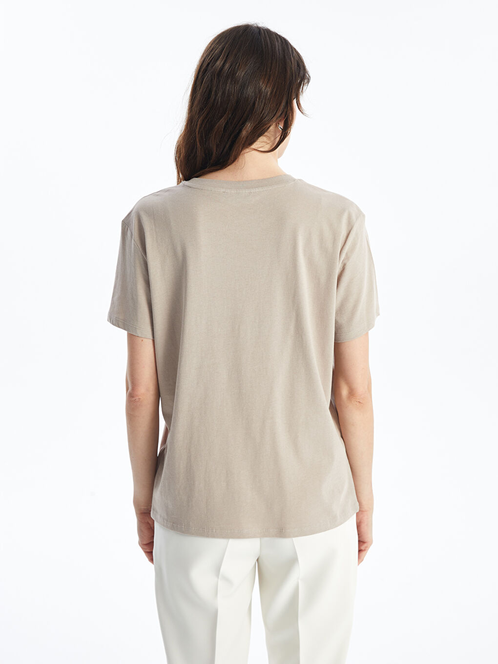 Crew Neck Printed Short Sleeve Women's T-Shirt-3