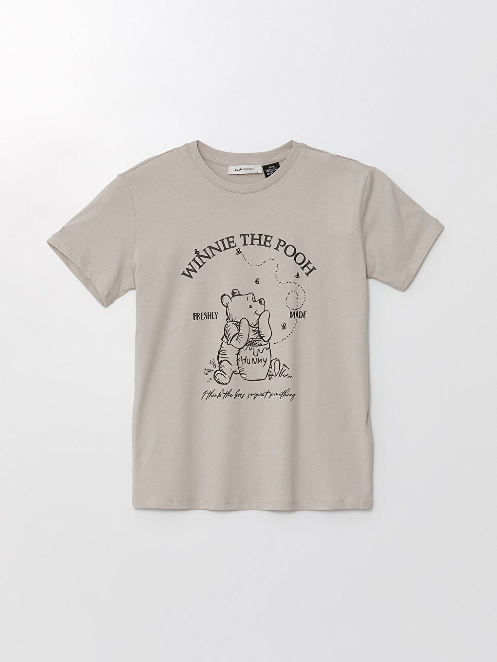 Crew Neck Winnie The Pooh Printed Short-Sleeve Women's T-Shirt -S4HU09Z8-QYF