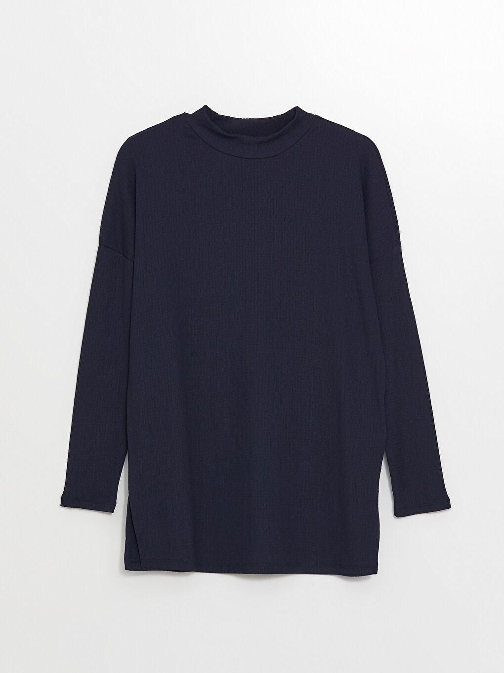Stand-Up Collar Textured Women'S Tunic -S4HV16Z8-K7T