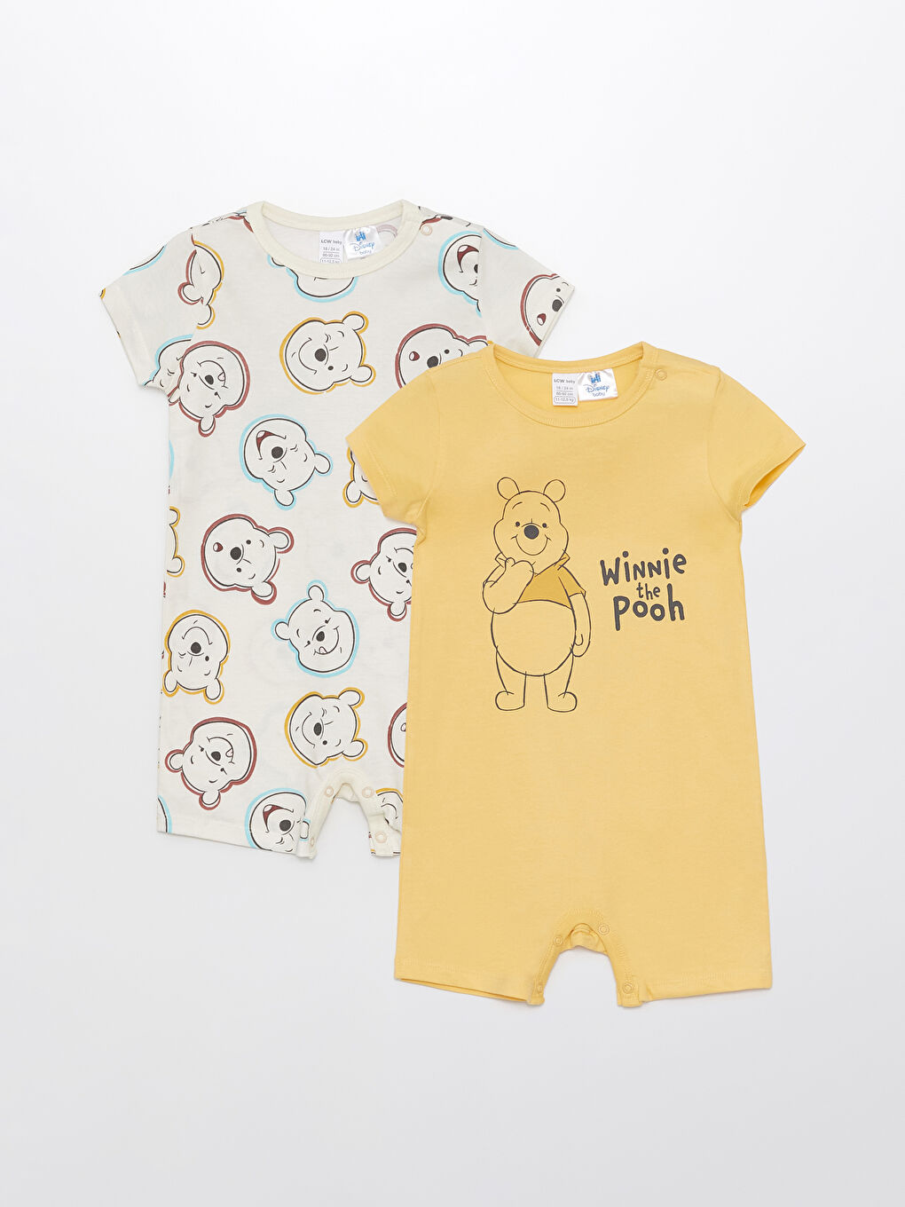 Crew Neck Winnie the Pooh Printed Baby Boy Overalls, 2-pack -S4HV64Z1-FYR